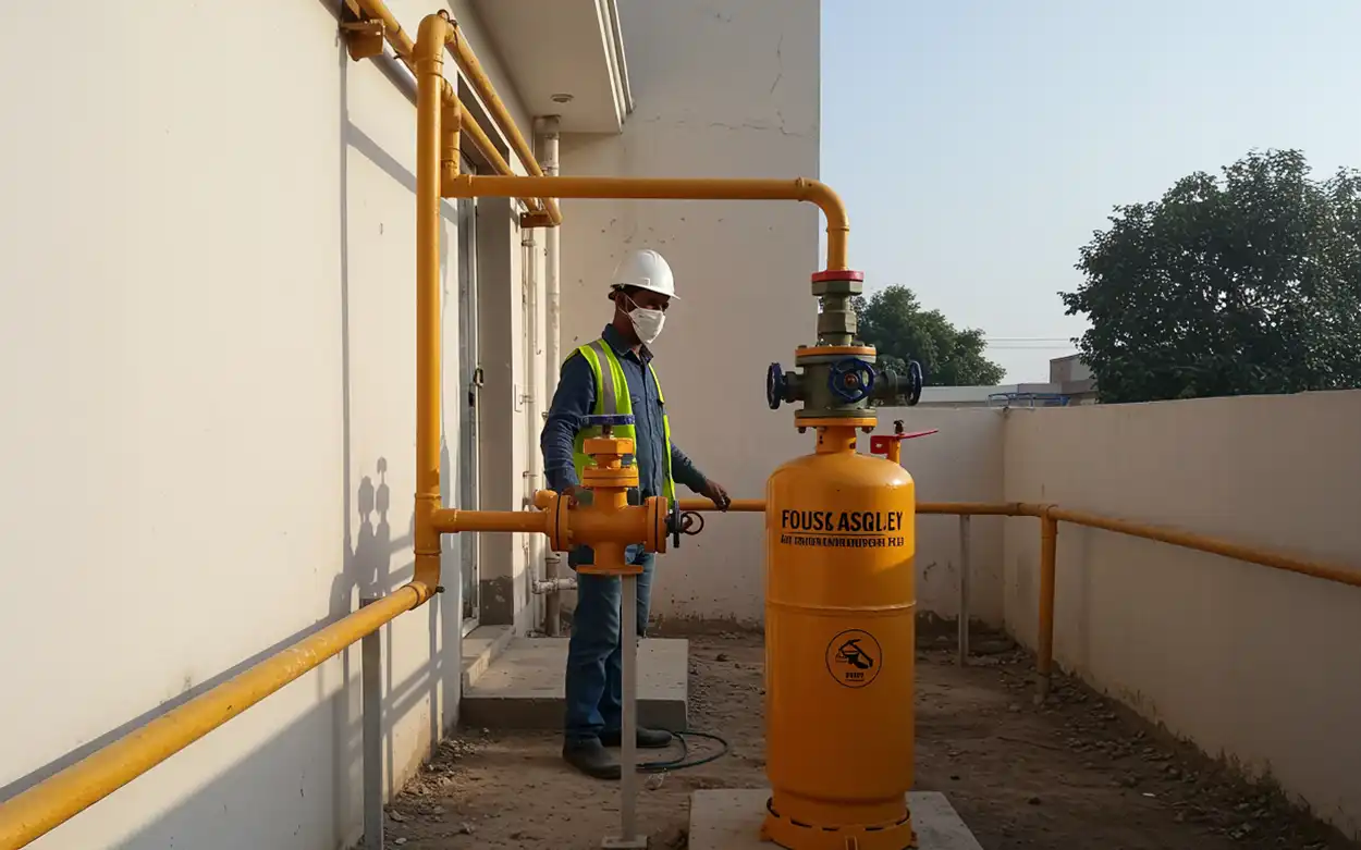 Residential LPG Pipeline Installation