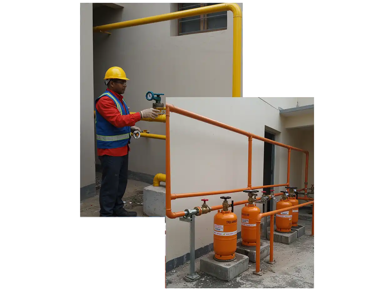 Residential LPG Pipeline Installation